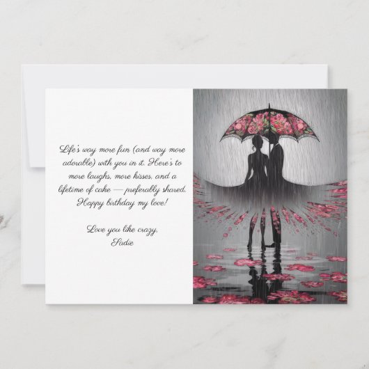 Verjaardagsvrouw of -man Romantisch Schattig Mode Kaart (Voorkant)