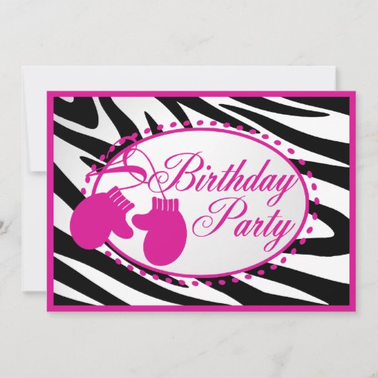 Verjaardagswanten in de winter kaart (Voorkant)