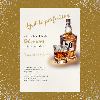Verjaardagswedstrijd voor mannen 'Whiskey Aged to Kaart