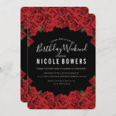 Verjaardagsweekend Itineraries Uitnodiging (Voorkant / Achterkant)