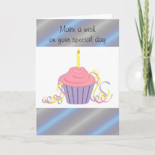Verjaardagswens Cupcake Kaart