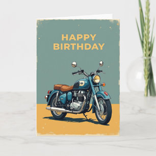 Verjaardagswens Motorfietskaart Kaart