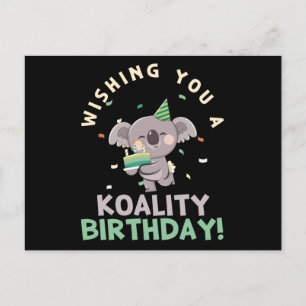 Verjaardagswens voor een Koality Koala Briefkaart
