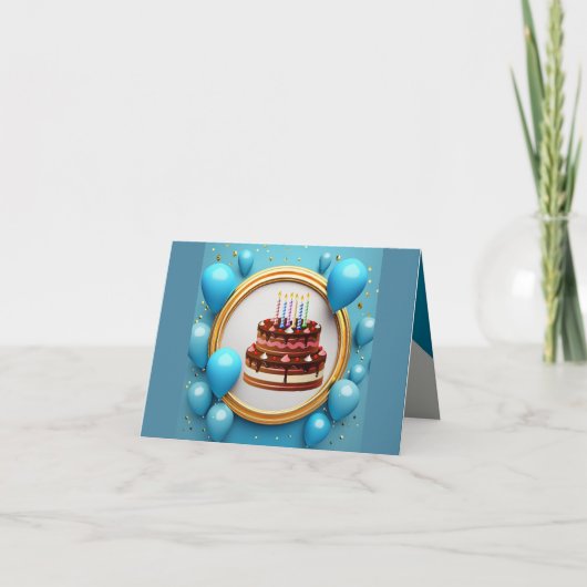 "Verjaardagswensen" Bedankkaart (Voorkant)