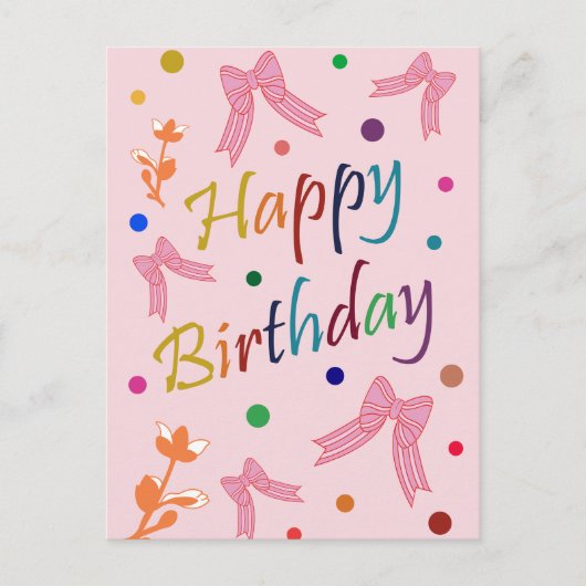 Verjaardagswensen Briefkaart (Voorkant)