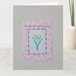 Verjaardagswensen Kaart met letters