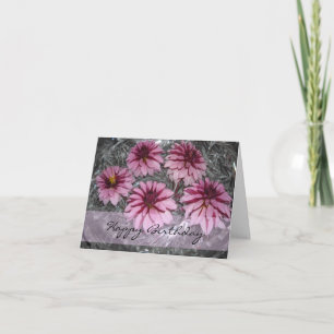 Verjaardagswensen met Roze Dahlia's Kaart