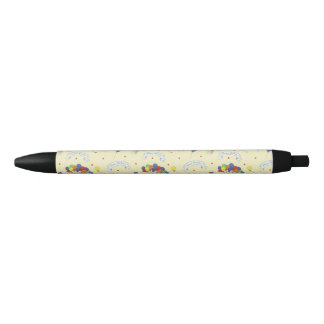 Verjaardagswensen - Pastelgeel Zwarte Inkt Pen