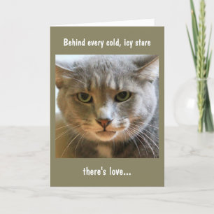 Verjaardagswensen van de kat kaart