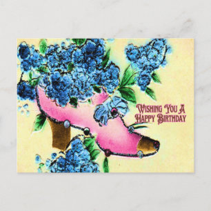 Verjaardagswensen Vintage Victoriaans Briefkaart