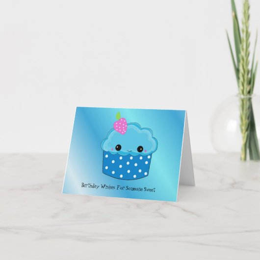 Verjaardagswensen voor Cupcake Kaart (Voorkant)