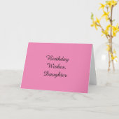 Verjaardagswensen voor een dochter, op roze. kaart (Gele Bloem)
