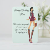 Verjaardagswensen voor mama kaart (Staand voorkant)