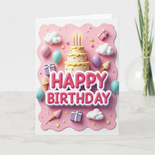 Verjaardagswenskaart met polka dots kaart