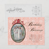 Verjaardagszegeningen Angel geïnspireerd Briefkaart (Voorkant / Achterkant)