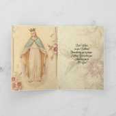 Verjaardagszegeningen Gezegende Maagd Maria Gebed Kaart (Binnen)