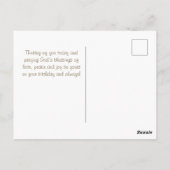 Verjaardagszegeningen Inspirerend Elegant Bloemmot Briefkaart (Achterkant)