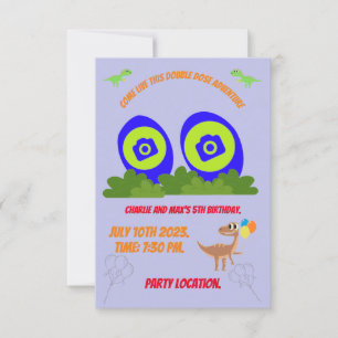 Verjaardaguitnodiging voor tweelingbroers. kaart