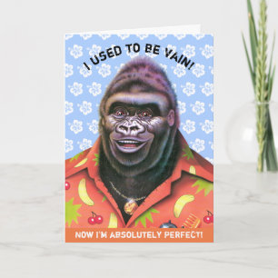 Verjaardenkaart Vain Gorilla-ontwerp. Kaart