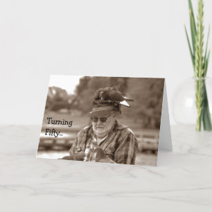 Verjaardenkaartje met 50 omdraaien Het is niet zo  Kaart