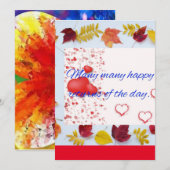 Verjaarkaart. (Voorkant / Achterkant)