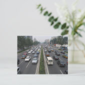 Verkeer in Beijing China Briefkaart (Staand voorkant)