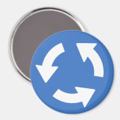 Verkeer Roundabout Signage Magnet Magneet (Voorkant / Achterkant)