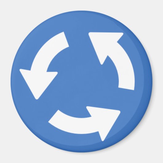 Verkeer Roundabout Signage Magnet Magneet (Voorkant)