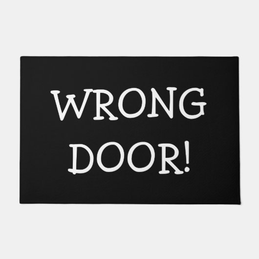 Verkeerde deur! deurmat (Voorkant)