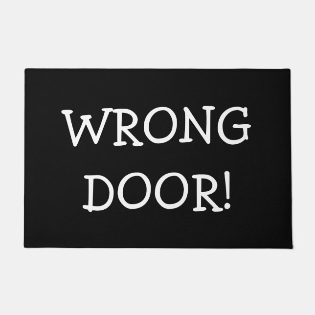 Verkeerde deur! deurmat (Voorkant)