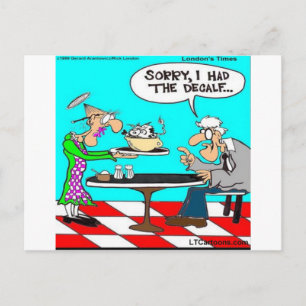 Verkeerde koffie grappige koe cartoon cadeaus & T- Briefkaart