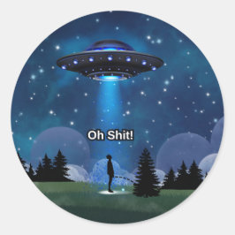 Verkeerde tijd om je broek te laten zakken ronde sticker