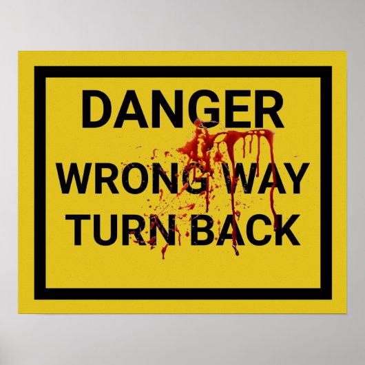 Verkeerde weg poster (Voorkant)