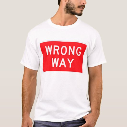 verkeerde weg t-shirt (Voorkant)