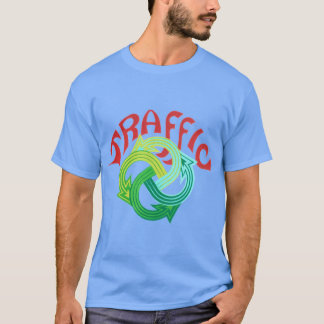 Verkeersband meisje retro vrienden t-shirt