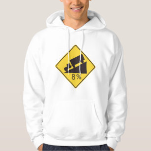 Verkeersbord Steile Helling Vrachtwagen Vervoer Wa Hoodie