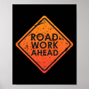 Verkeersborden Grappige verkeerslichten die overee Poster