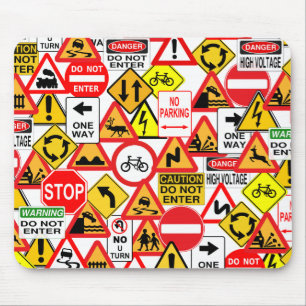 Verkeersborden mousepad muismat