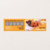 Verkeersende massage, massagetherapie Parlor Loyal Visitekaartjes (Buitenkant ongevouwen)