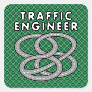 Verkeersengineeringsnelweg Vierkante Sticker