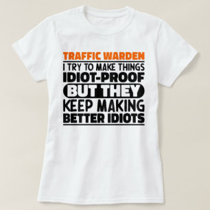 Verkeersleider Ik probeer dingen grappig te zeggen T-shirt