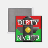 Verkeerslicht Clean-Dirty Magnet Magneet (Voorkant / Achterkant)