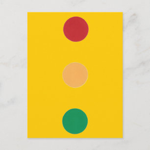 Verkeerslicht kleuren cirkels Briefkaarten