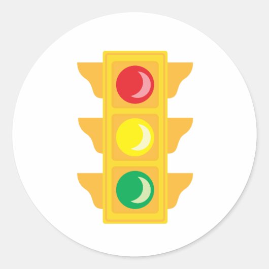 Verkeerslicht Ronde Sticker (Voorkant)