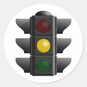 Verkeerslicht Ronde Sticker