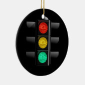 Verkeerslicht rood geel groen keramisch ornament (Rechts)
