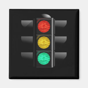 Verkeerslicht rood geel groen magneet