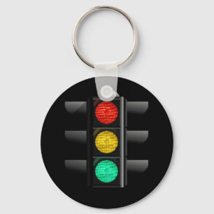 Verkeerslicht rood geel groen sleutelhanger