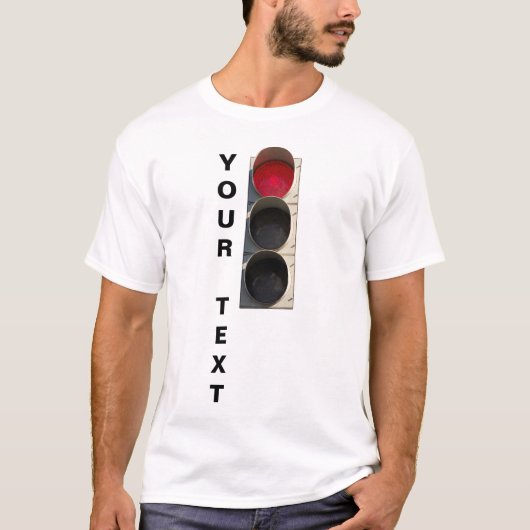 Verkeerslicht - rood t-shirt (Voorkant)