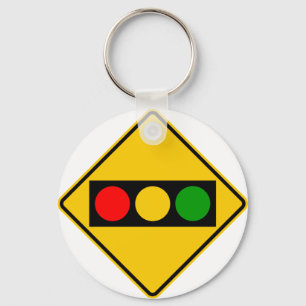 Verkeerslicht voor snelwegteken sleutelhanger